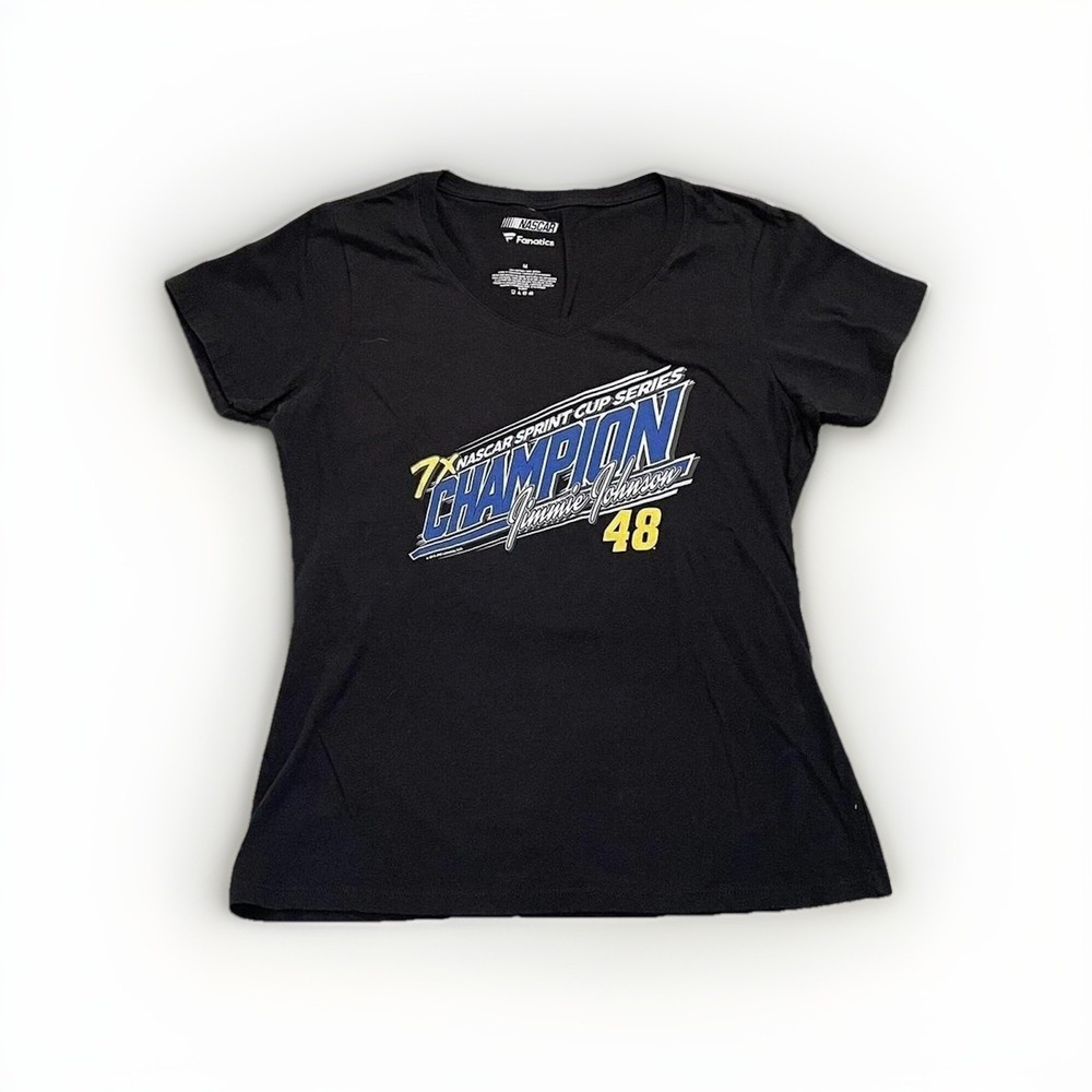 NASCAR Jimmie Johnson Shirt Medium 2013 Champion Slim Fit Graphic Print Womens